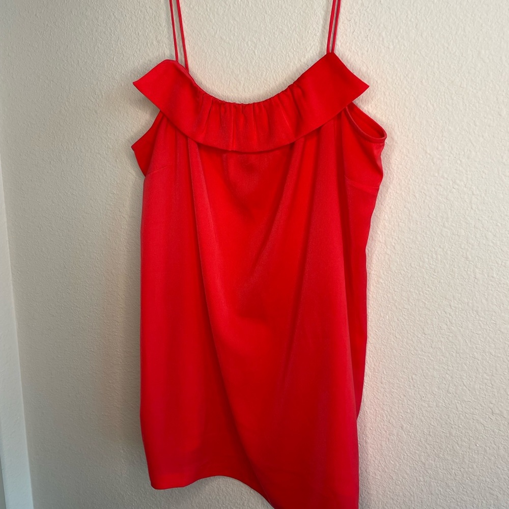 JCrew Ruffled Red/Pink Camisole